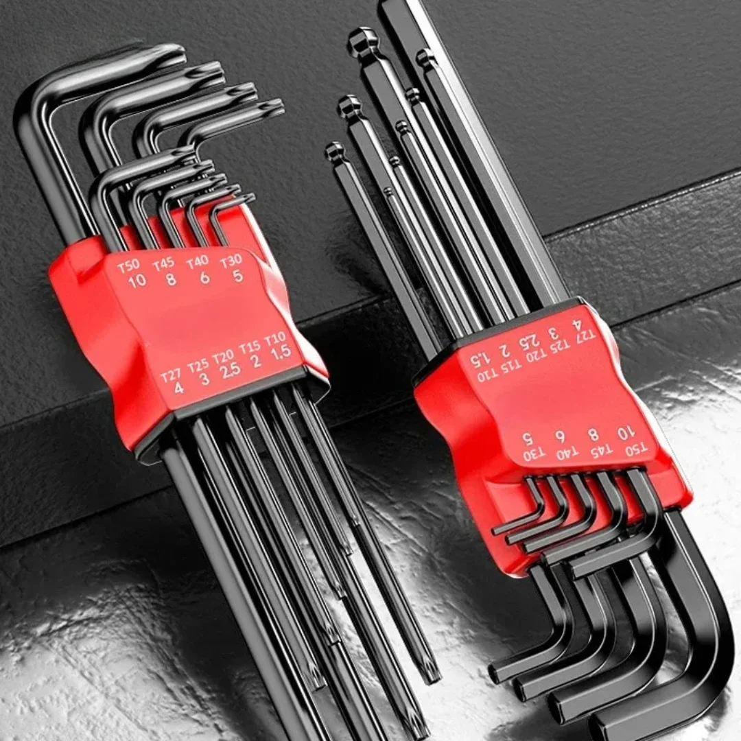 

Set Allen Hex Wrench Screwdriver Set With Sleev Universal Torque Long Metric,for Motorcycles, Bicycles