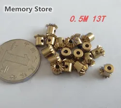 2PCS 1.5/2/3mm Inner Hole 1:1 Brass Bevel Gear Modulus 0.5,13 Teeth ,90 Degree Drive Commutation Gears