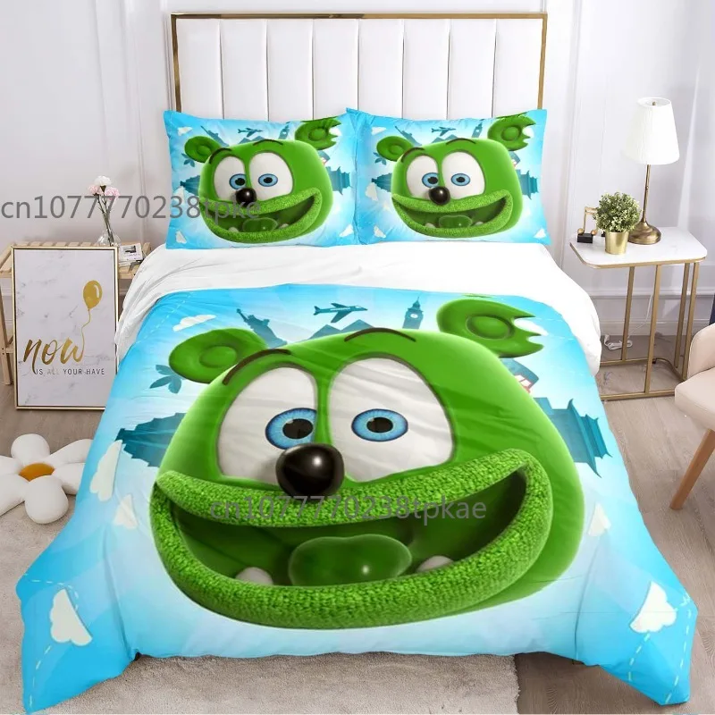 

The Gummy Bear Gummibar Gummibär Duvet Cover Sets Printed Bedding Set Double Queen King Size,Bettbezug