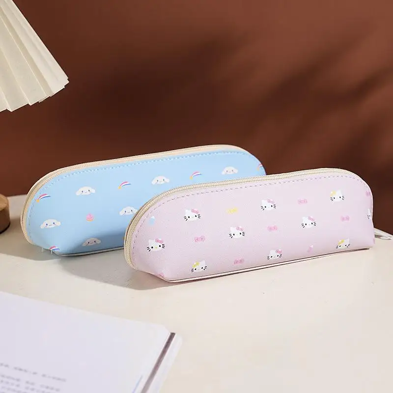 Kawaii Hello Kitty Cinnamoroll กระเป๋าดินสอน่ารักการ์ตูนกระเป๋าเครื่องสําอางเครื่องเขียนกระเป๋าโรงเรียนนักเรียนของขวัญ