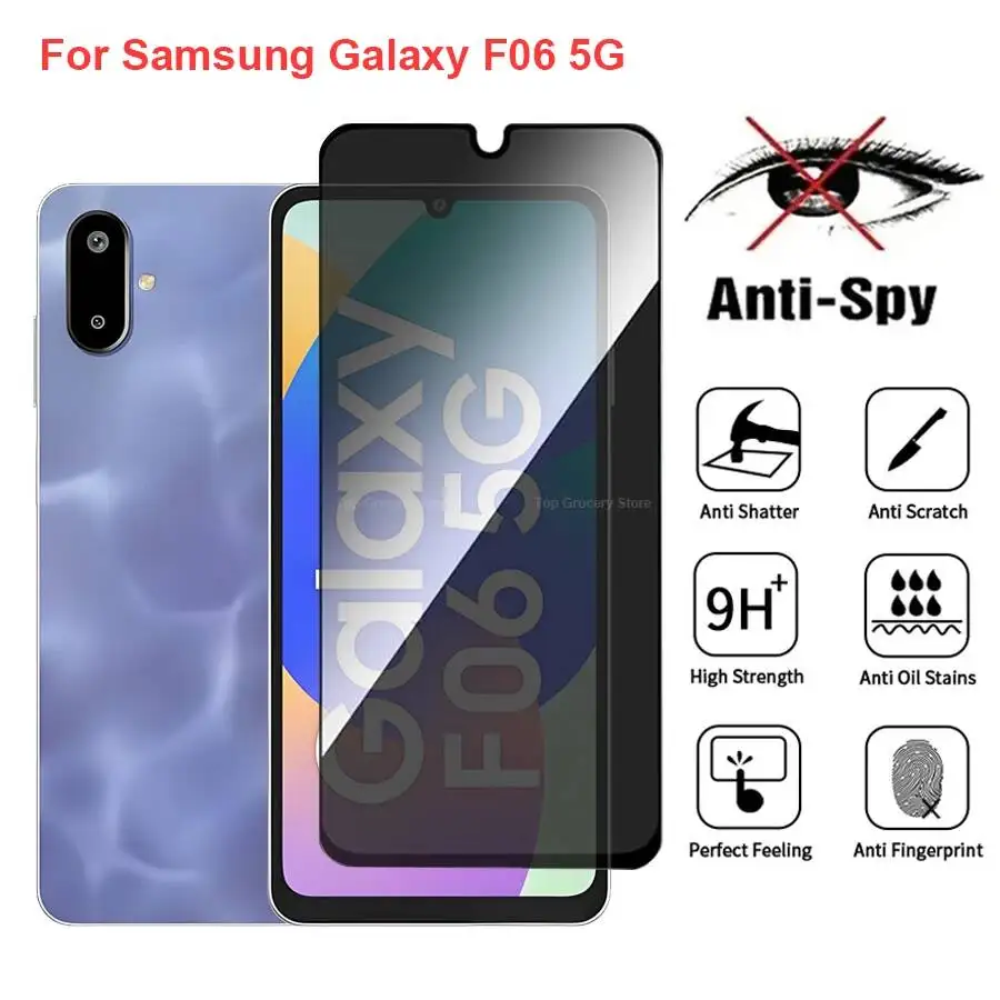 For Samsung Galaxy F06 5G Anti Spy Privacy Tempered Glass Protector Compatible For Galaxyf06 Full Cover Screen Phone Film