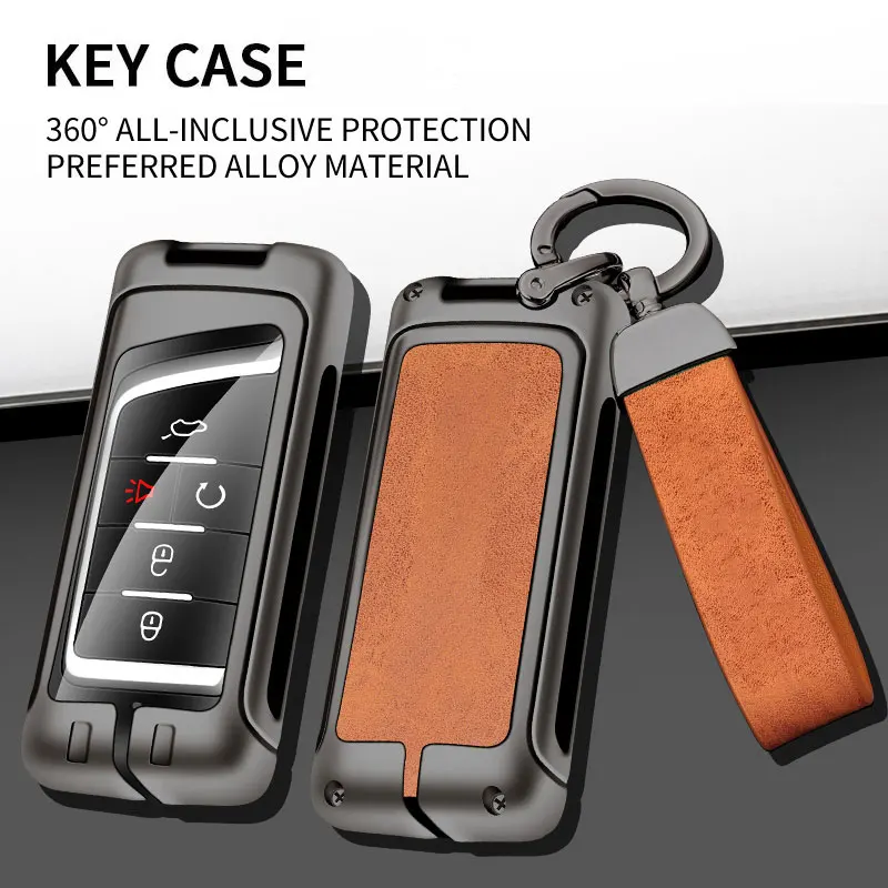 Zinc Alloy Car Key Protective Case for GAC Trumpchi GS4 GM8 GA3 GA6 SGS7 GA4 GS5 GS3 Legend GS8 Interior Accessories