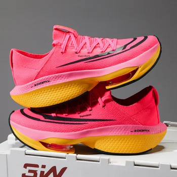 High quality marathon men sports running shoes air cushion breathable lightweight comfortable women athletic training shoes