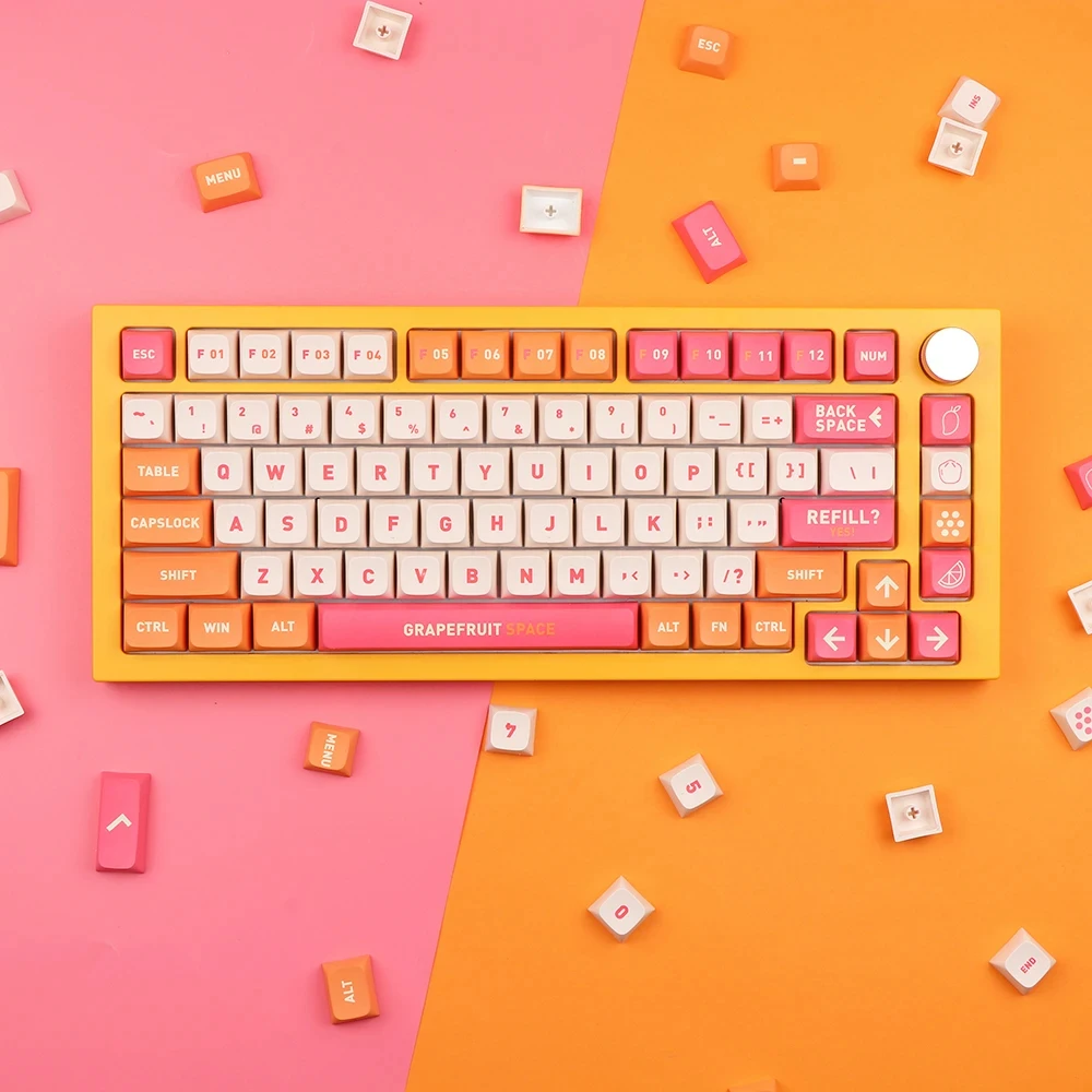 EPOMAKER Mango Dessert 134 Keys XDA Profile PBT Dye Sublimation Keycaps Set for Mechanical Keyboard Cherry Gateron Kailh Otemu