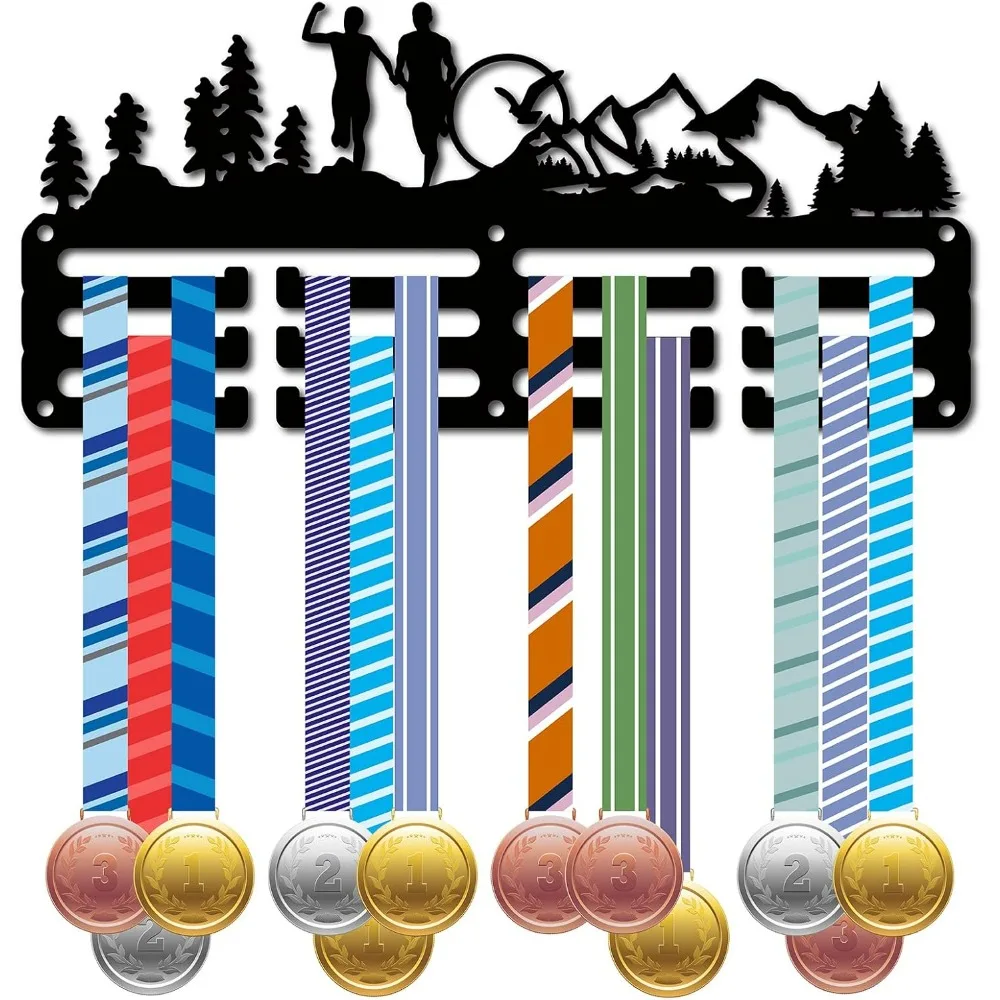 Trail Running Medal Hanger Display Medal Holder Rack Sports Metal Hanging Awards Iron Small Mount Decor Awards for Wall Home