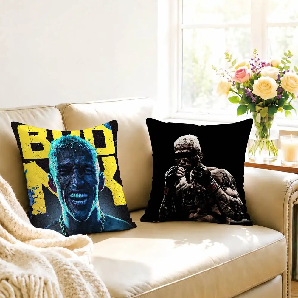 Boxer Charles Oliveira Do Bronx Square Double-Sided printed Pillow Case Bedroom Bedside Pillow Sofa Cushion Cover Gift