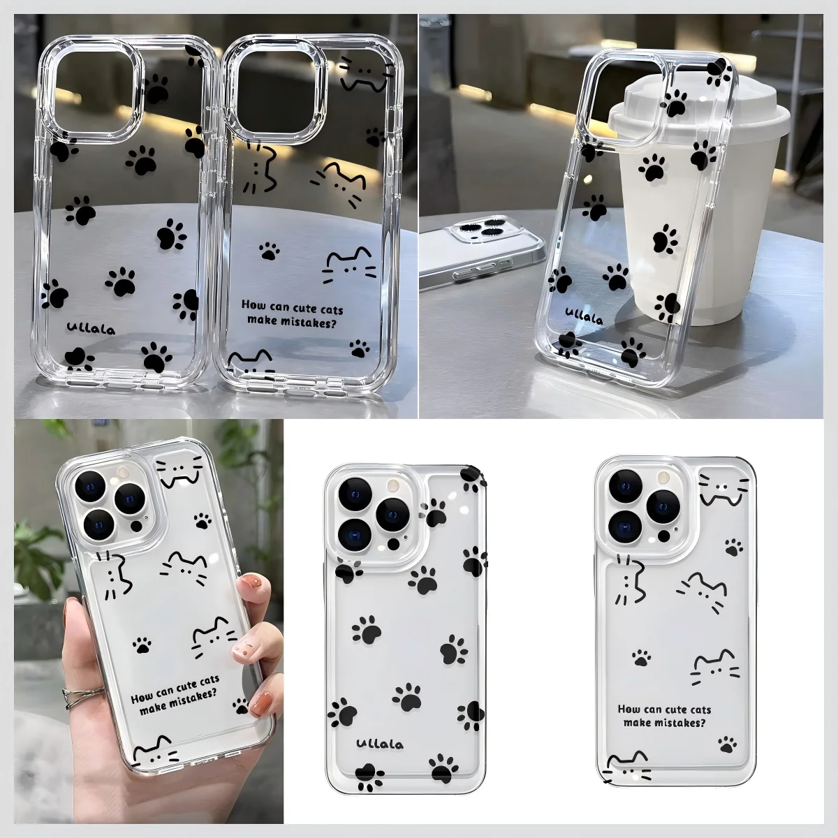 Cat Paw Prints Phone Case for Samsung Galaxy A56 A36 A26 A55 A35 A05S A15 A54 A34 A24 A14 A05 A04 A13 A73 A53 4G 5G
