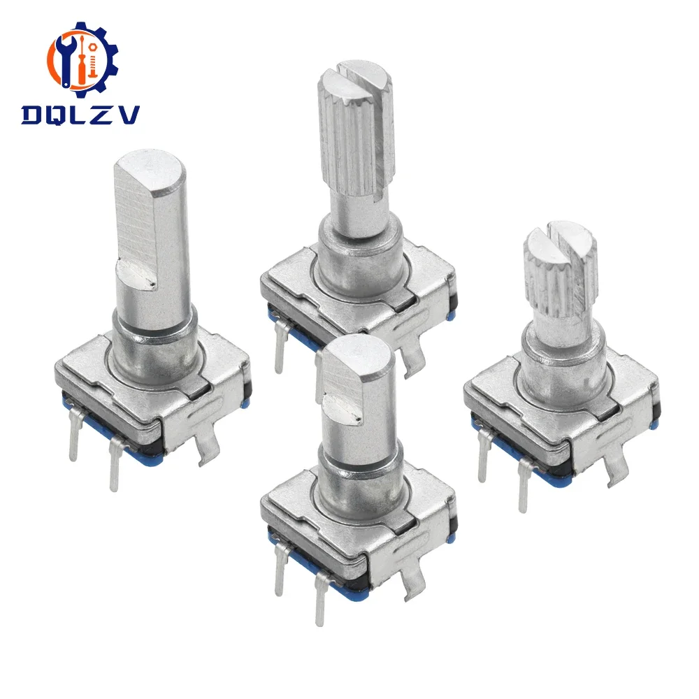 Przełącznik enkodera resetowania EC11 z przełącznikiem przyciskowym skręć w lewo lub w prawo, samoresetowanie enkodera obrotowego 5Pin DIP typ 15/20mm pół śliwka