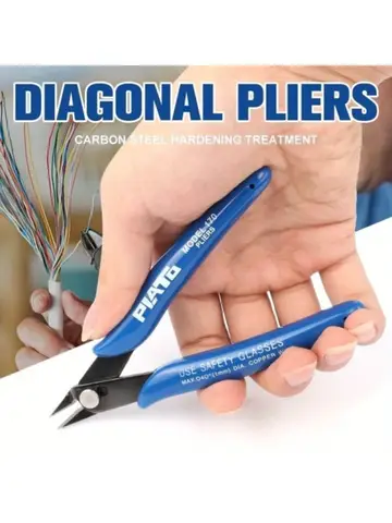 1pc High Manganese Steel Diagonal Pliers, Electrical Wire Cable Cutters with Flush Nipper Side Snips, Hand tools for cutting