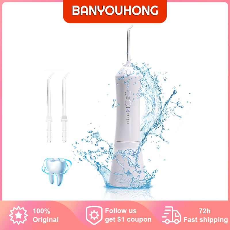 Oral Irrigator Electric Teeth Cleaner Dental Water Flosser 360 Rotating Nozzle Pulse Jet Water Tank Deep Cleaning Massage 230ML