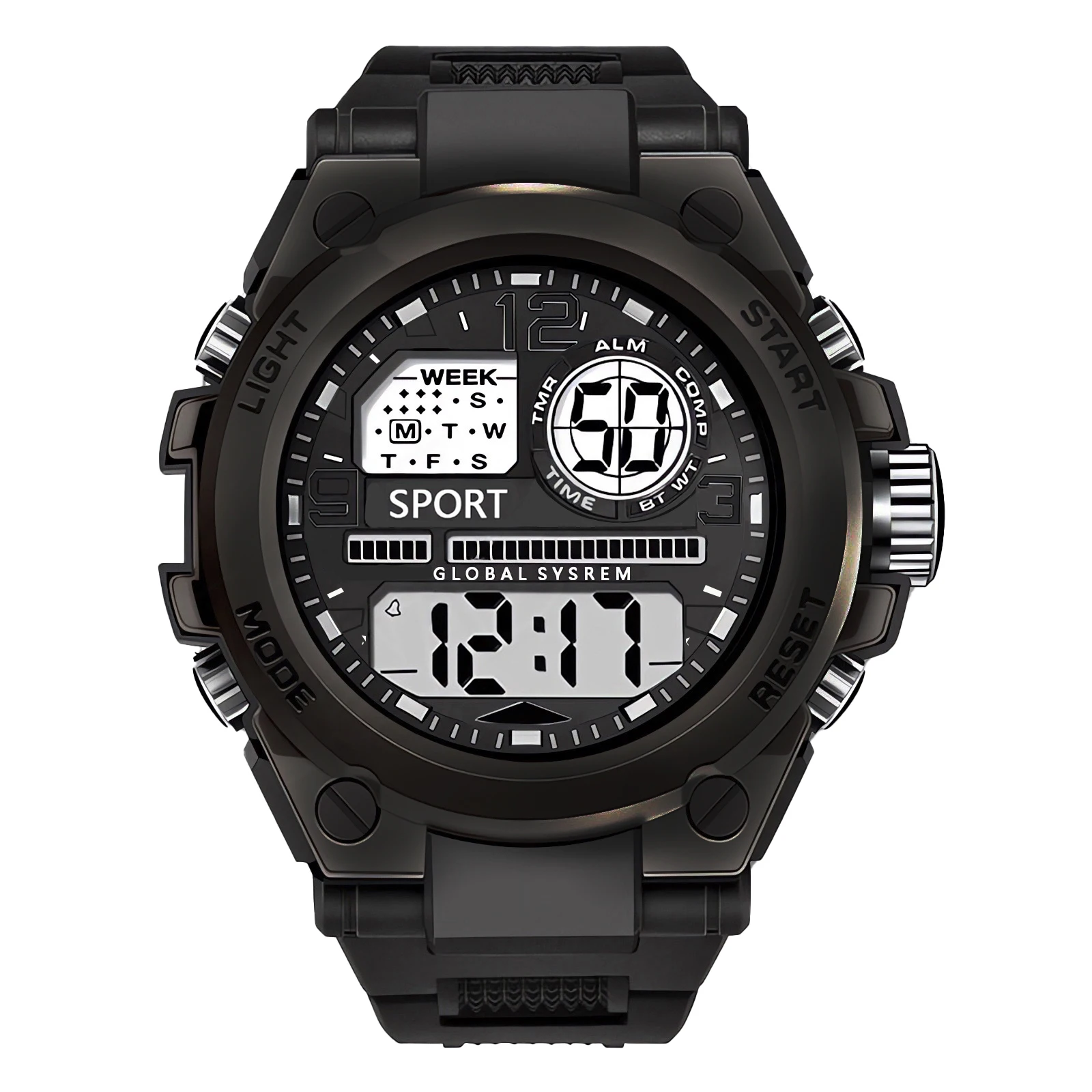 

Многофункциональные мужские спортивные часы, водонепроницаемые светящиеся будильники, мужские светодиодные цифровые часы, электронные наручные часы с большим циферблатом для мужчин