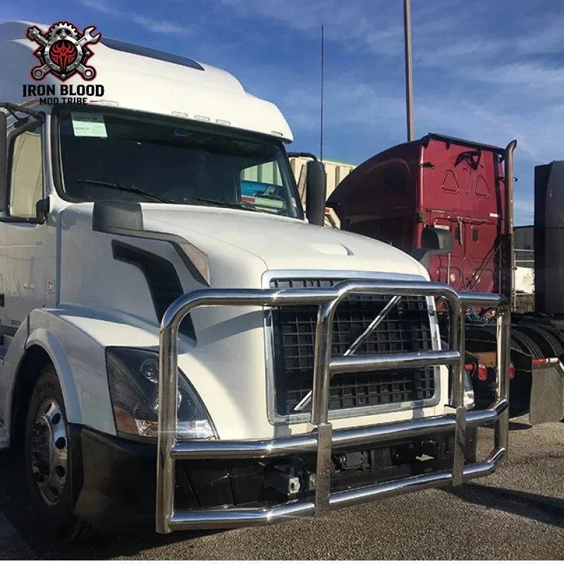 Suitable for SEMI Big Truck Accessories Front Bumper Bull Bar Deer Grille Guard Freightliner Cascadia view 3