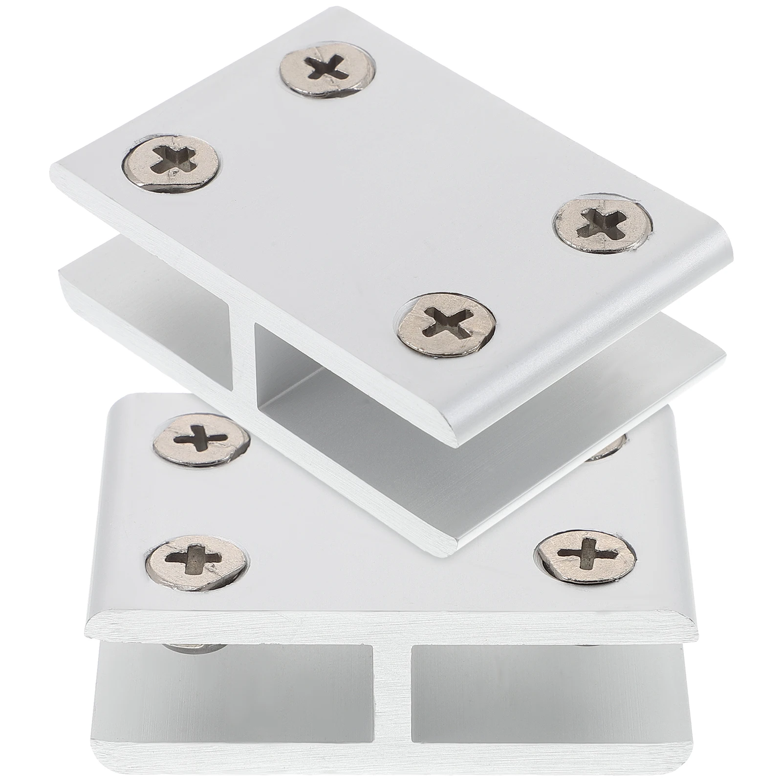 

2pcs Glass Clamp Aluminum Alloy 8-10mm Glass Panel Bracket for Furniture Railing Balustrade Display Stove Deck Shelf Holder