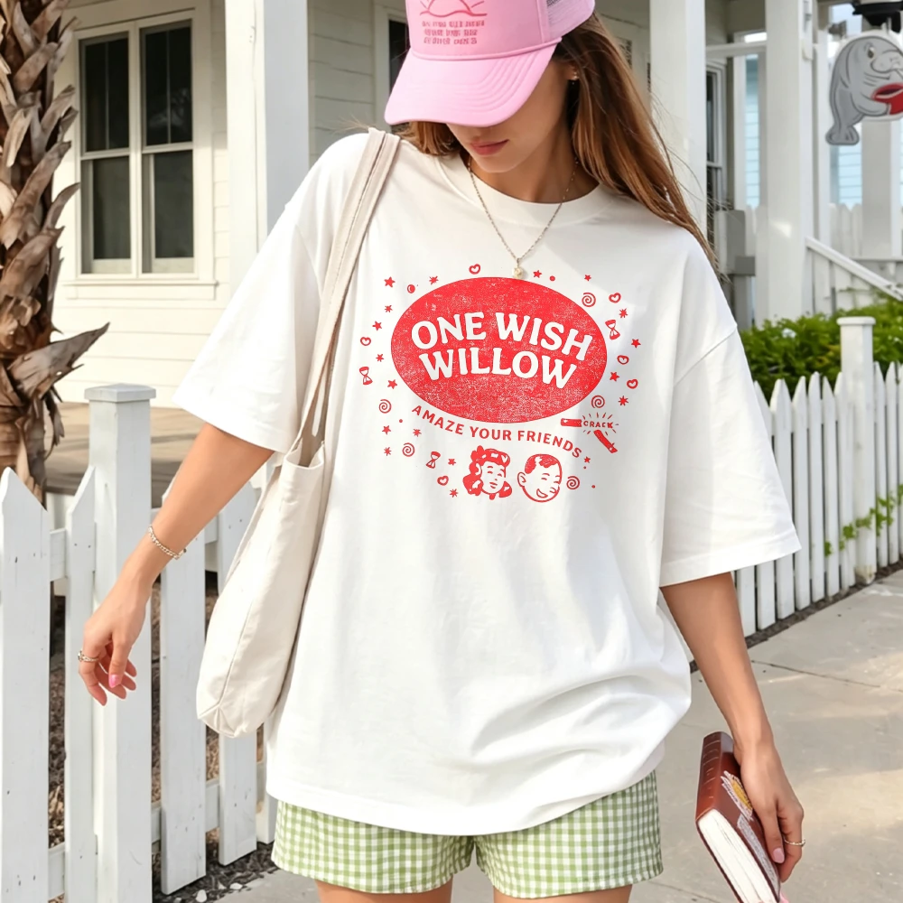 One Wish Willow T-shirt Amaze Your Friends Shirt One Wish Willow Obsession Harajuku Graphic T Shirts Y2k Top Horror Movie Shirts