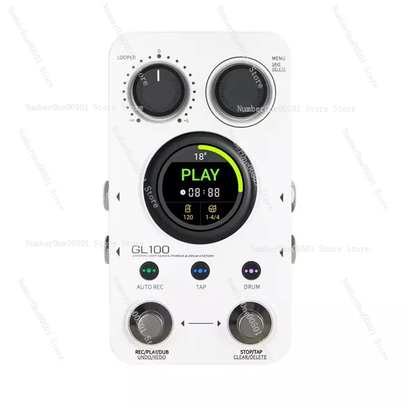 GL100 Electric Guitar Looper Pedal Dual Footswitch Stereo Loop Station Auto Record Effects