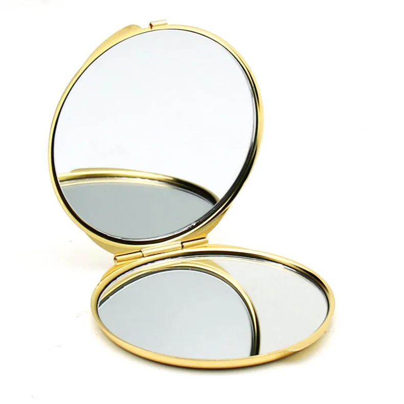 1pcs 50mm Round Blank Compact Mirror Pocket Mirror DIY Portable Metal Cosmetic Mirror Make Up Tools 4 Colors