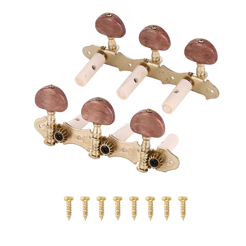 Chevilles de réglage de cordes de guitare classique A12E-gauche droite, têtes de Machine, touches de réglage 3L3R, accessoires de guitare professionnels