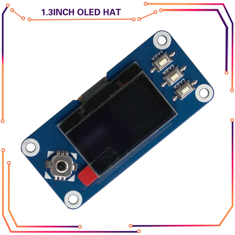 Waveshare 1.3INCH OLED Display HAT Expansion Board for Raspberry Pi 2B/3B/Zero/Zero W 128x64 Pixels SPI I2C Interface SH1106