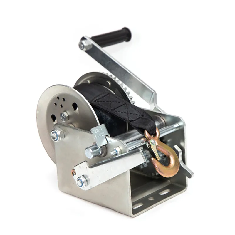 High Quality Heavy    3200LBS Manual Hand Winch Boat Winch  With Webbing Strap Hand Trailer Anchor Winch