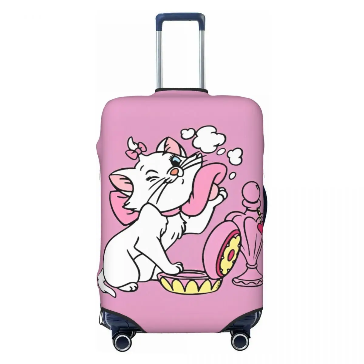 

Розовый чехол для чемодана с изображением кота Мари, эластичная защита для круиза, принадлежности для багажа, отпуск