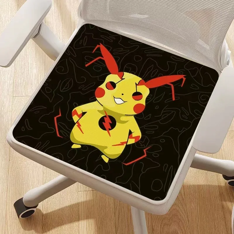 Anime Pokemon Classic Summer Ice Silk Cushion Super Soft Office Cushion Student Class Chair Cushion Board Dirty and Cute Cartoon