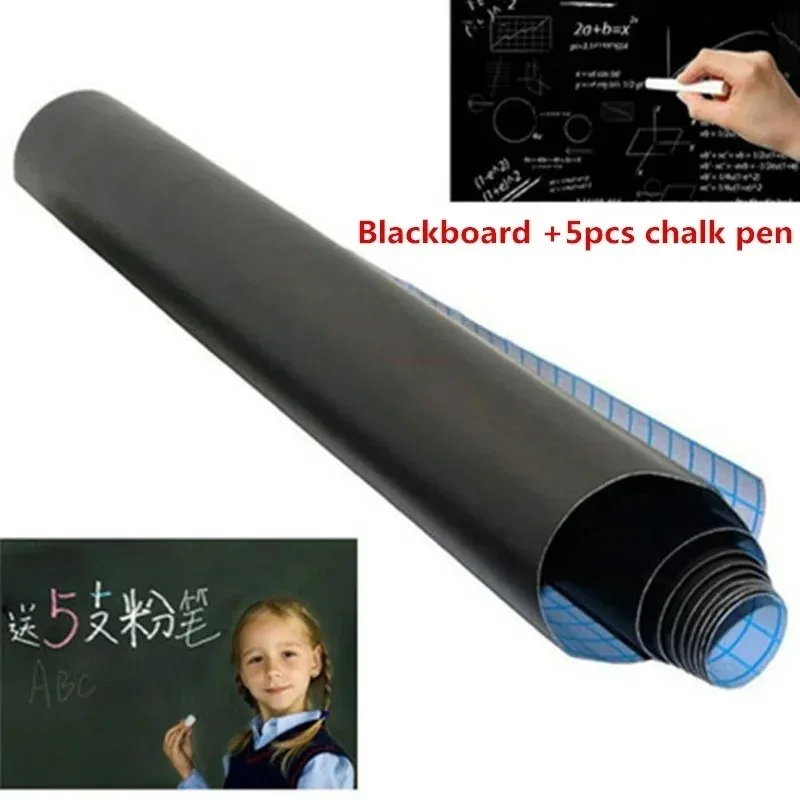 Imagem -02 - Vinil Adesivo de Parede Blackboard Removível Blackboard Decal Grande Presente para as Crianças Aprendizagem Apresentação Suprimentos 45cm x 100cm