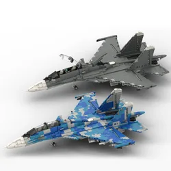 1875PCS WW2 Military MOC 1:35 scale Russia Sukhoi SU-30 SM jet fighter Model creative ideas high-tech Toy aircraft Plane Blocks