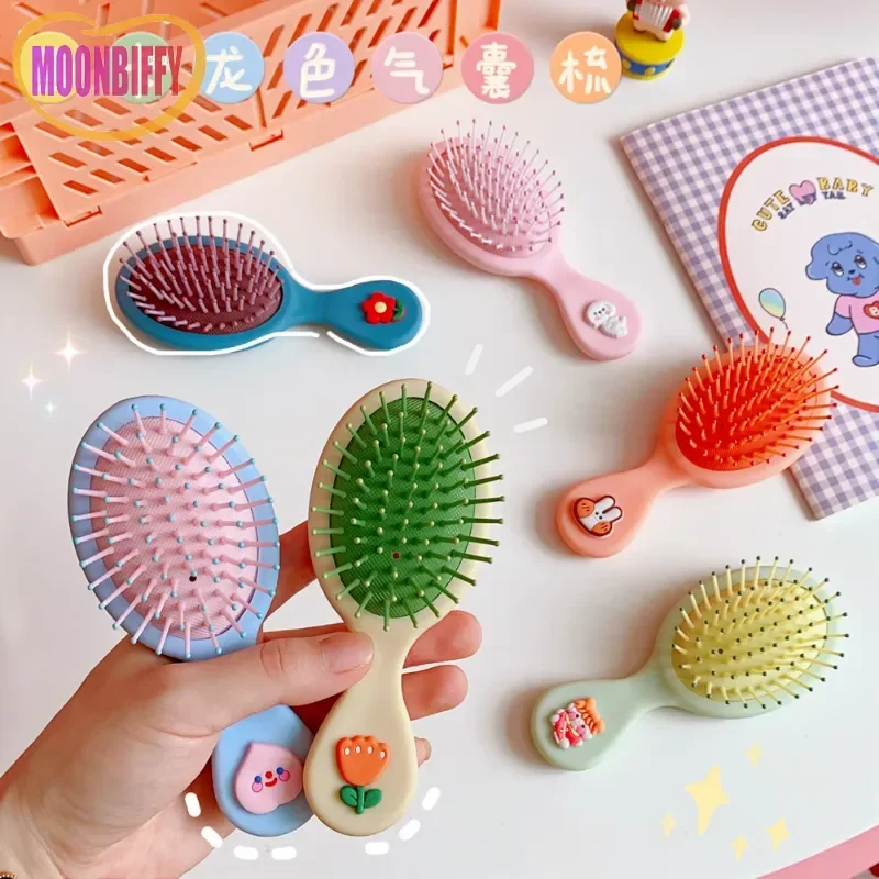 Kinderen Haar Kam Baby Jongens Meisjes Schattige Cartoon Haar Kam Haarborstel Kind Draagbare Anti-Statische Comfortabele Hoofd Massager Kammen