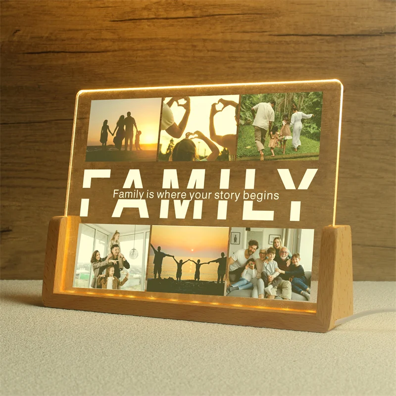 Personalized Acrylic Photo Lamp，Custom Photo LED Night Light，Photo Frame，Gift for Couple，Anniversary Gift，Wedding Gift