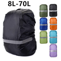 30L 40L 55L 70L Black Rain Cover Backpack Reflective Waterproof Bag Camo Tactical Outdoor Camping Hiking Climbing Rain Cover 2#