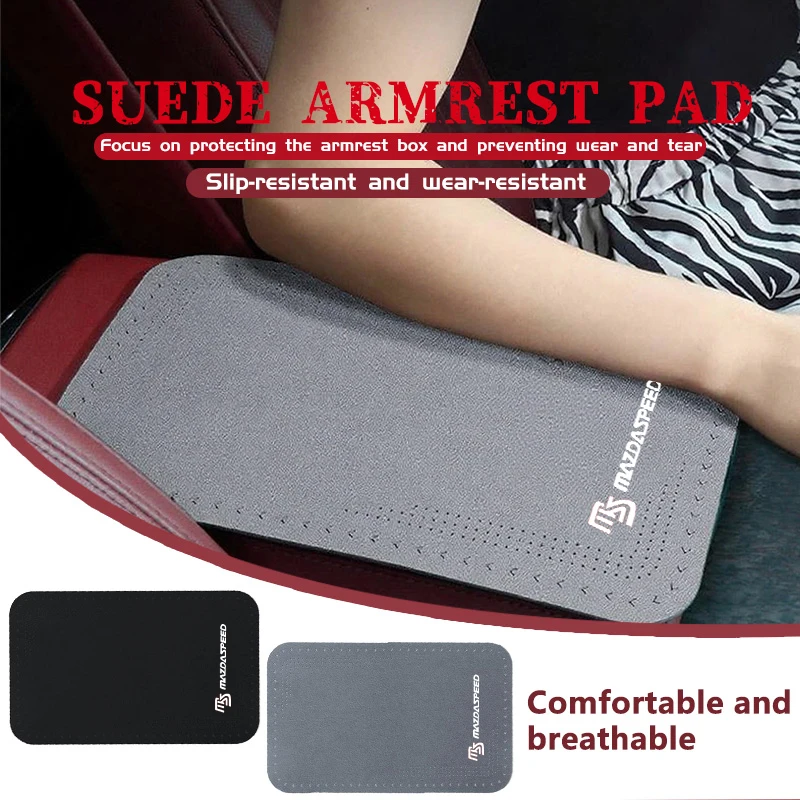 Pour Mazda – Tapis de protection en suède pour accoudoir de voiture, accessoires automobiles pour Mazda 3, Alexa, CX-4, CX-5, CX-8, 2, 3, 6, DJ, BL, BM, GJ, CX-5, CX-3