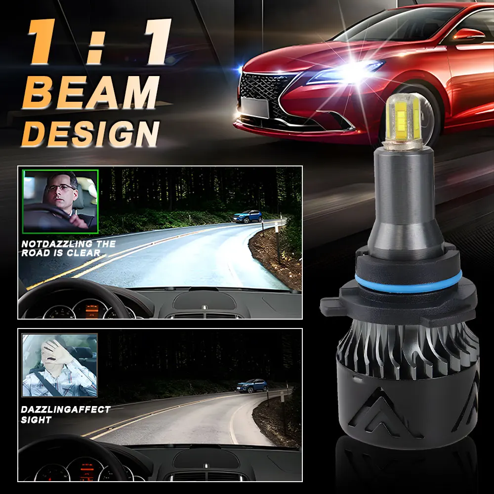 Canbus Led 360 Car Light Turbo H7 Bulb Hb3 9005 9006 HB4 Motorcycle headlights Mini LED 6500k 9012 H11 H1 Auto Fog Lamp 12V