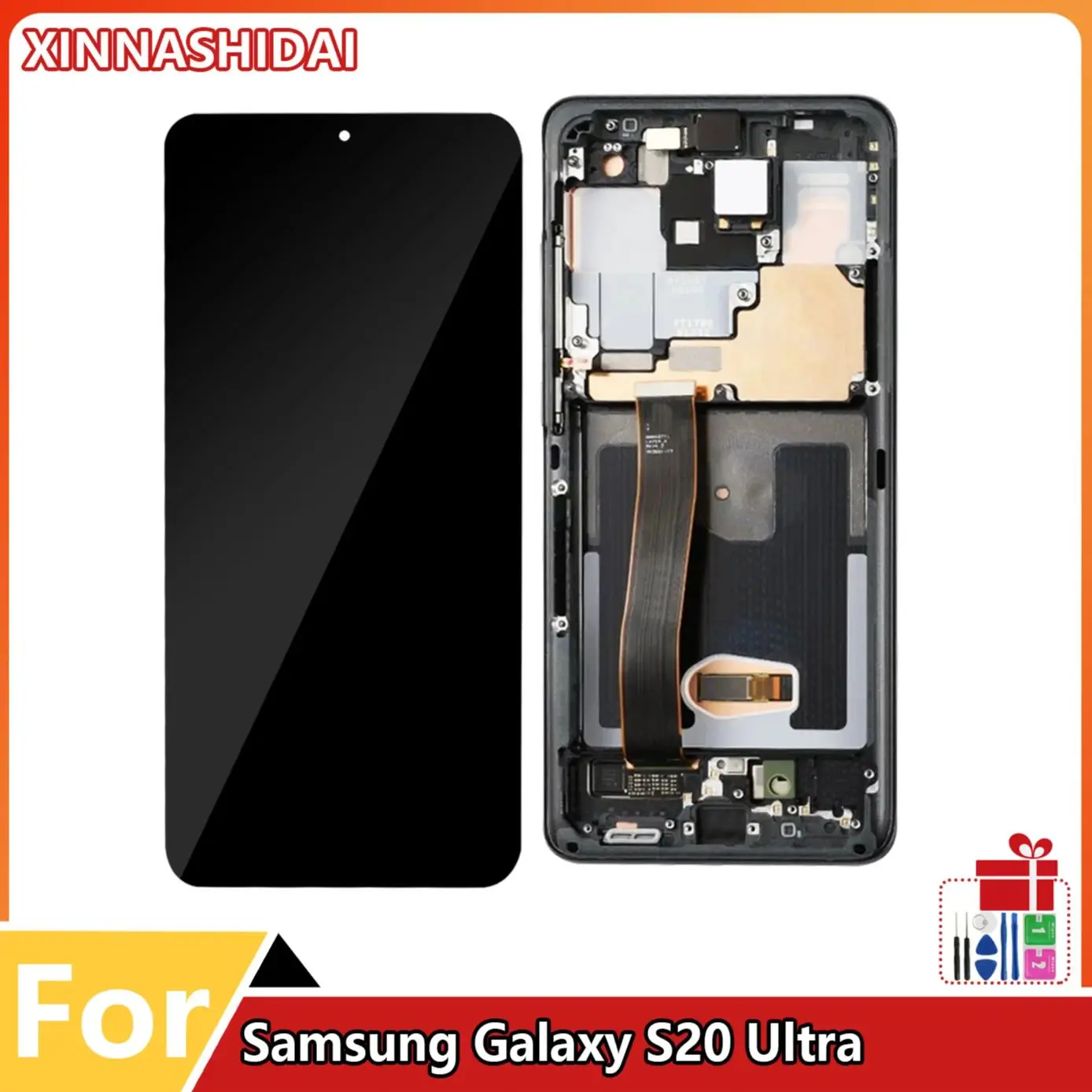 OLED For Samsung Galaxy S20 Ultra Lcd G988 G988F G988B/DS with Frame Display Touch Screen Digitizer Assembly Replacment