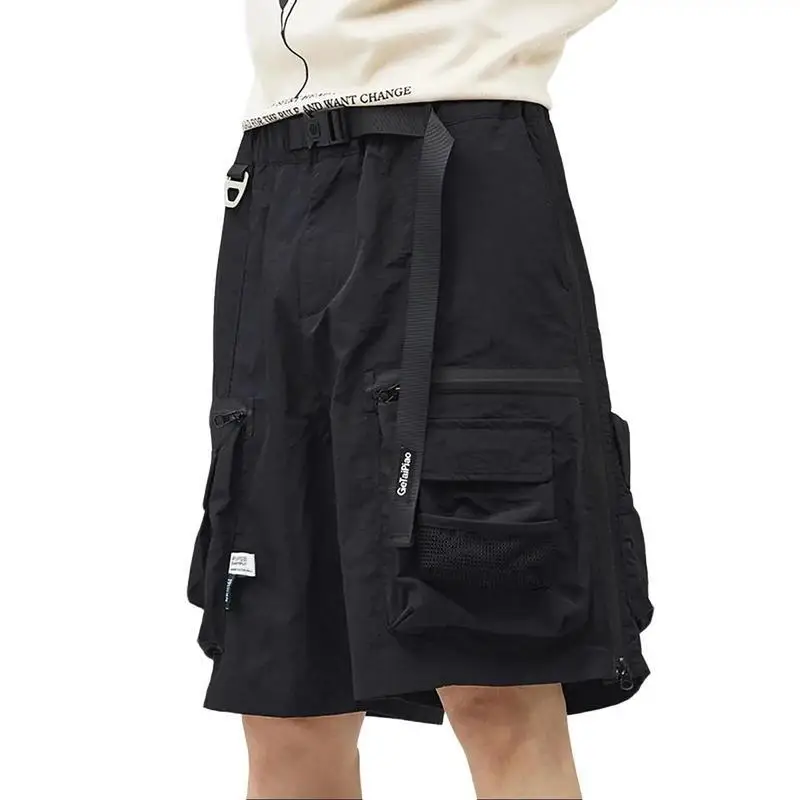Multi Pocket Cargo Shorts Workwear Style Men's Shorts with Multiple Pockets Spring Summer Casual Comfortable Breathable Fabric