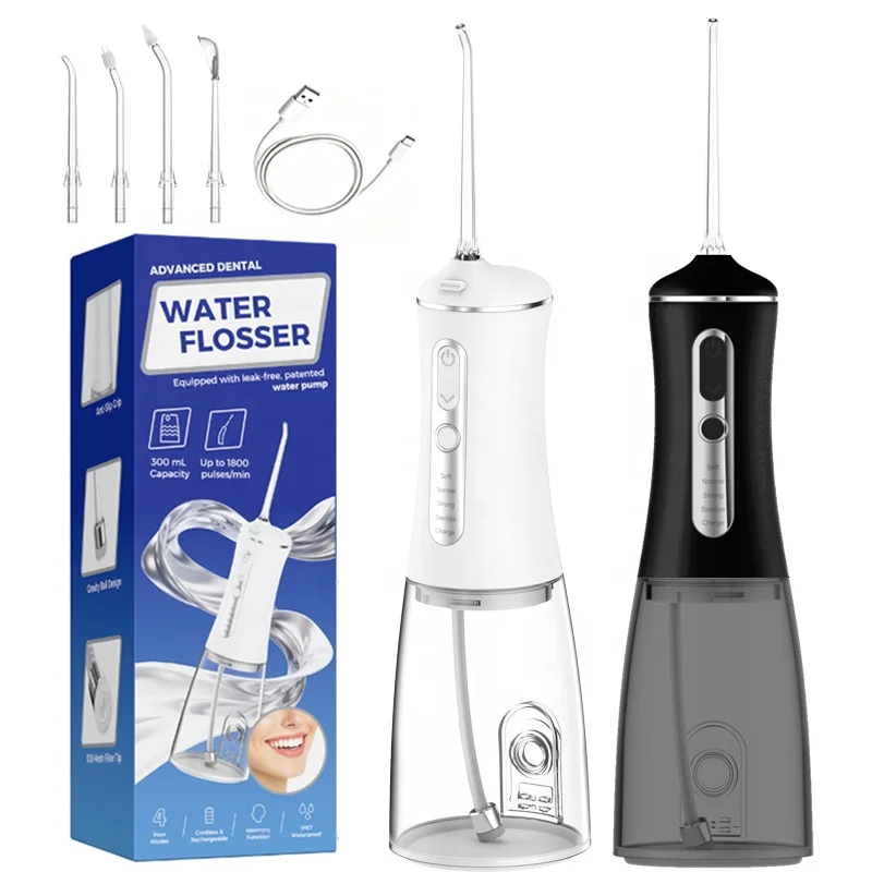 Electric Oral Irrigator Water Flosser Portable Handheld Large Water Tank Tartar Removal USB Dental Teeth Cleaner for Home Use