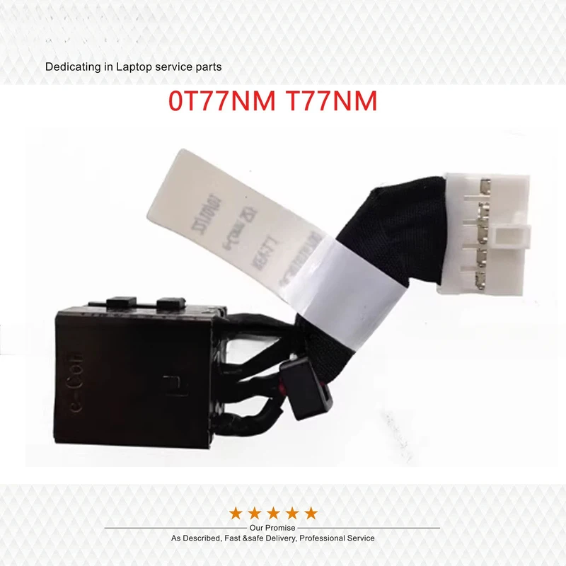 

A+New 0T77NM T77NM For Dell Latitude 7400 E7400 EDC40 DC IN Cable Power Jack Line