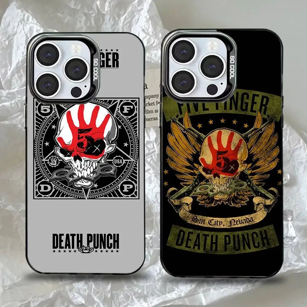 

Five Finger Death Punch Phone Case For iPhone 16,15,14,13,12,11,Pro,Max,Plus,Mini,XS,SE Anti Fall Black Matte Hard Bumper