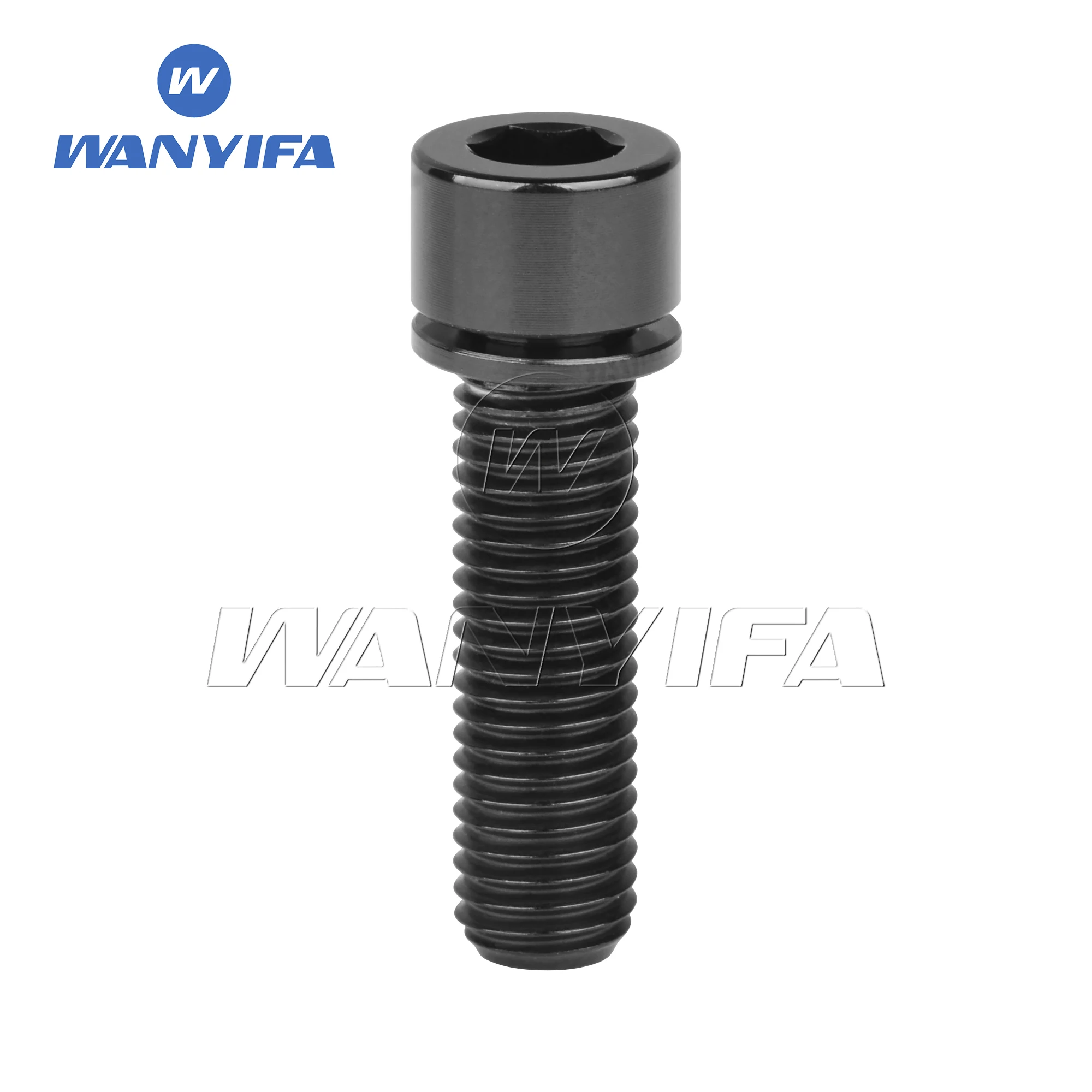 Wanyifa Titanium Bolt M7x20 25mm with Washer Hex Ti Screws for Bicycle Handlebar Stem 1pcs