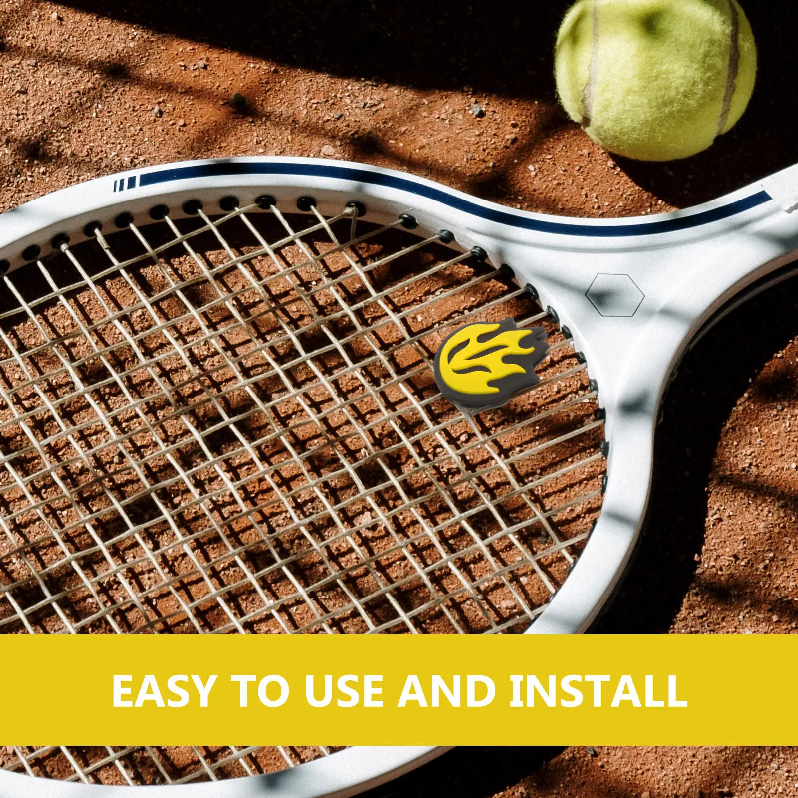 

6Pcs Soft Elastic Silicone Tennis Racket Dampeners Shock Absorber Reduces Hand Fatigue Increases Precision Perfect Tennis Gift