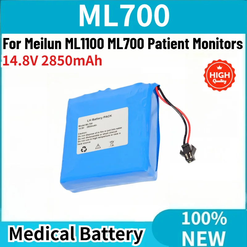 ML700 Medical Battery for Meilun ML1100 ML700 Patient Monitors High Quality Replacement Battery 14.8V 2850mAh