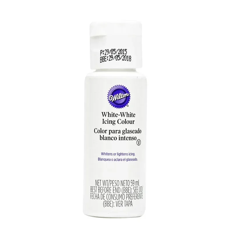 Wilton NEW 59 Ml White Water-soluble Liquid Food Coloring, White Fondant / Cream Material Pigment Paste