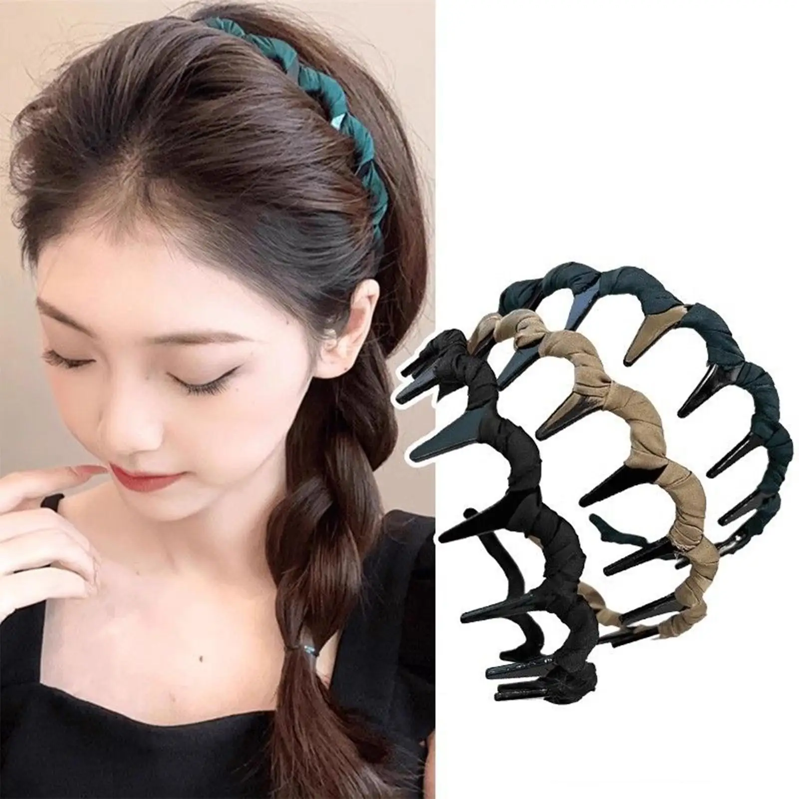 

Vintage High Cranium Artificial Hairband Retro High Skull Hairband 3 Piece Fashion Accessories Headwear Retro simple headband
