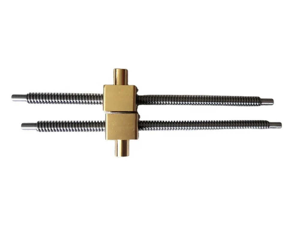 8Mm screw with trapezoidal thread and brass nut for 3D printing