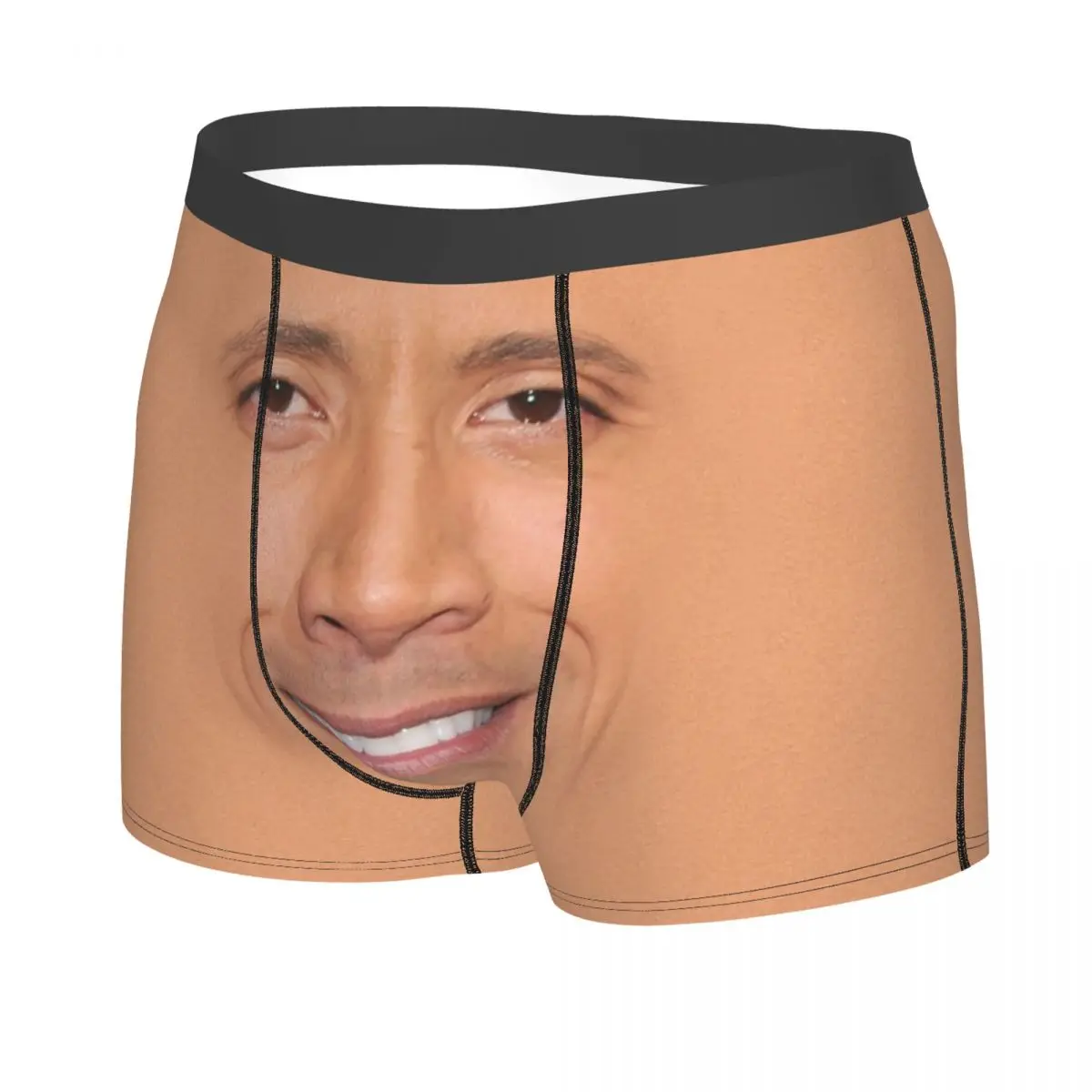 Custom Male Cool Dwayne The Rock Johnson Meme Underwear Boxer Briefs Men Breathbale Shorts Underpants