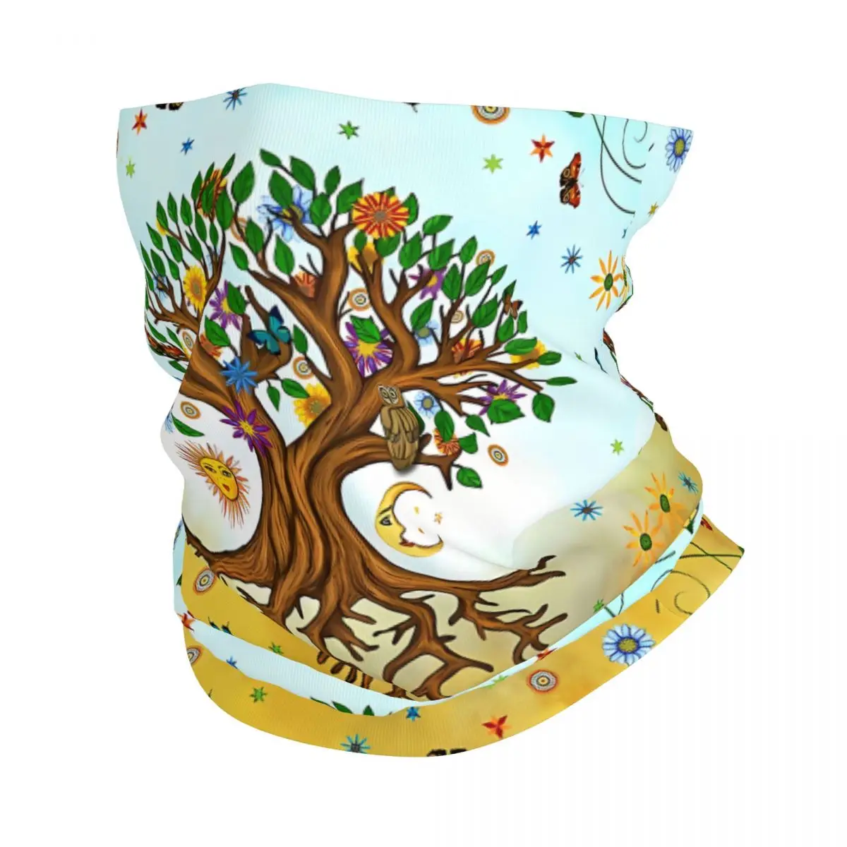 Tree Of Life Yggdrasil Thin Wrap Scarf Bandana Neck Gaiter Face Cover Headband