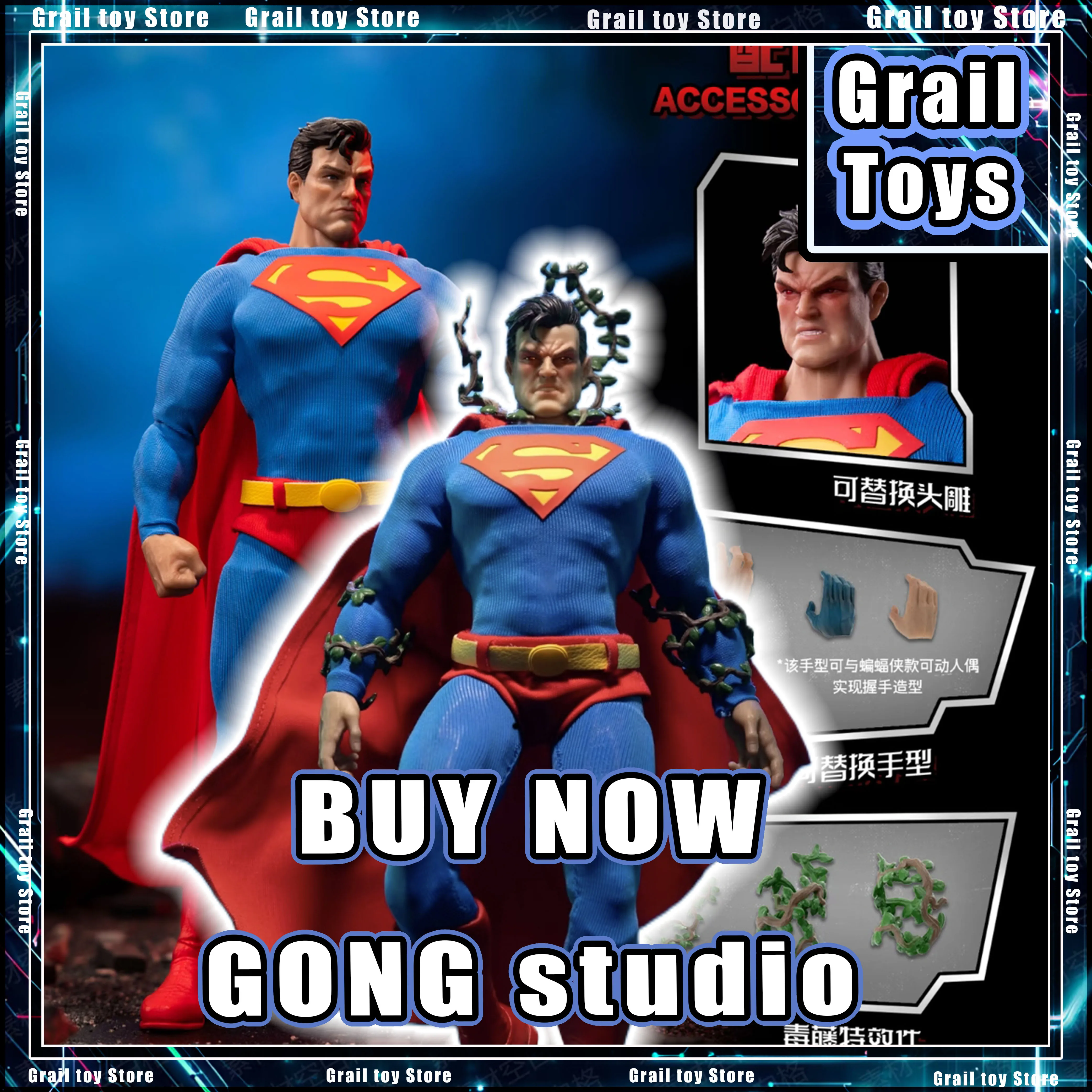 Nuevas Figuras de Acción de Anime de Batman: Hush y Superman de GONG Studio, Héroe Regresa, Traje de Tela, Figura, Estatua, Modelo, Juguetes para Niños, Regalos