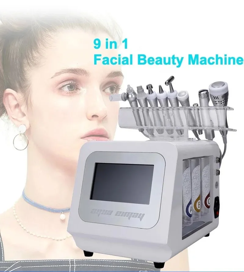 

Portable 9 in 1 Hydrodermabrasion Facial Machine Deep Cleansing Skin Rejuvenation Lifting Wrinkle Removal Water Spa Salon Device