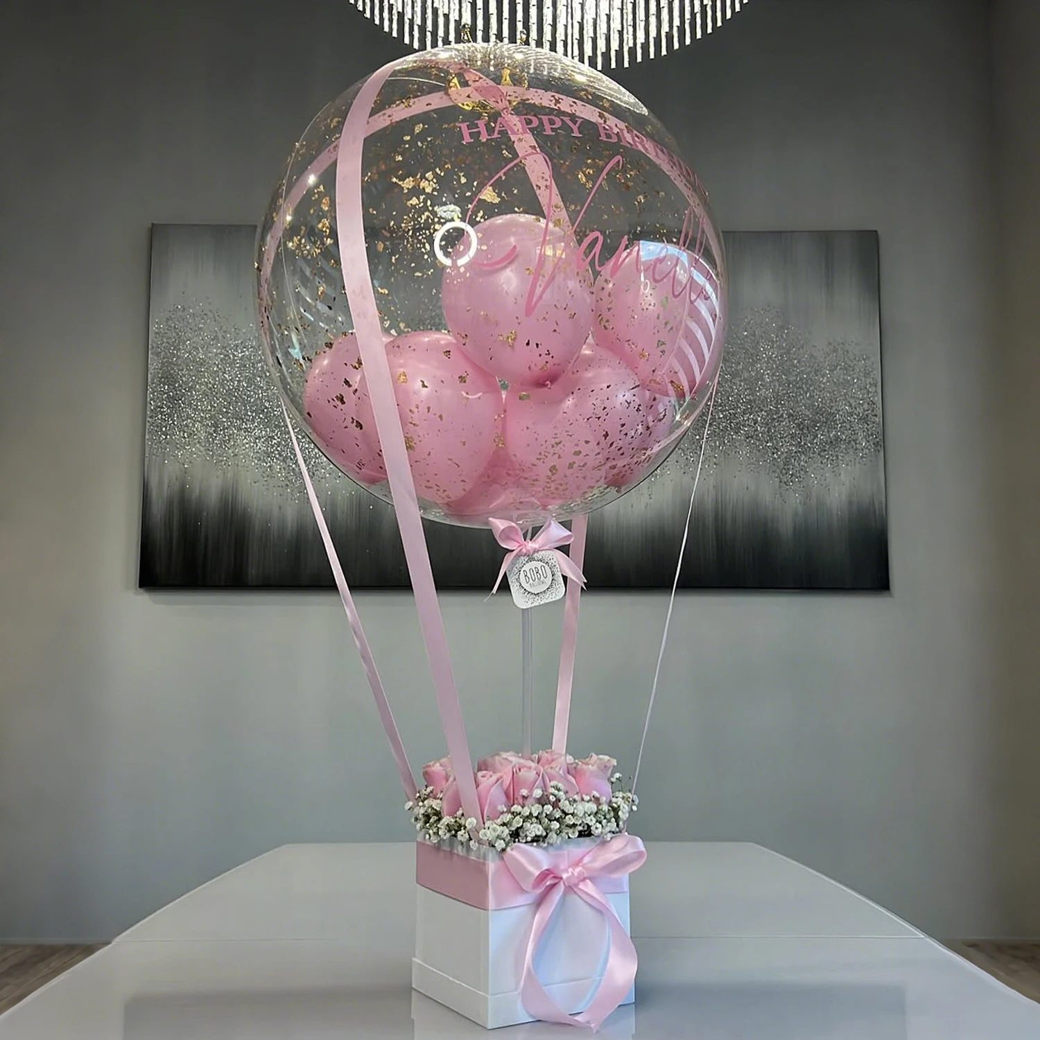 5/10 Stück transparente Wellenballons mit breiter Öffnung, Geschenkverpackung für Hochzeit, Geburtstagsparty-Dekoration (ohne Inhalt) – Detail 4