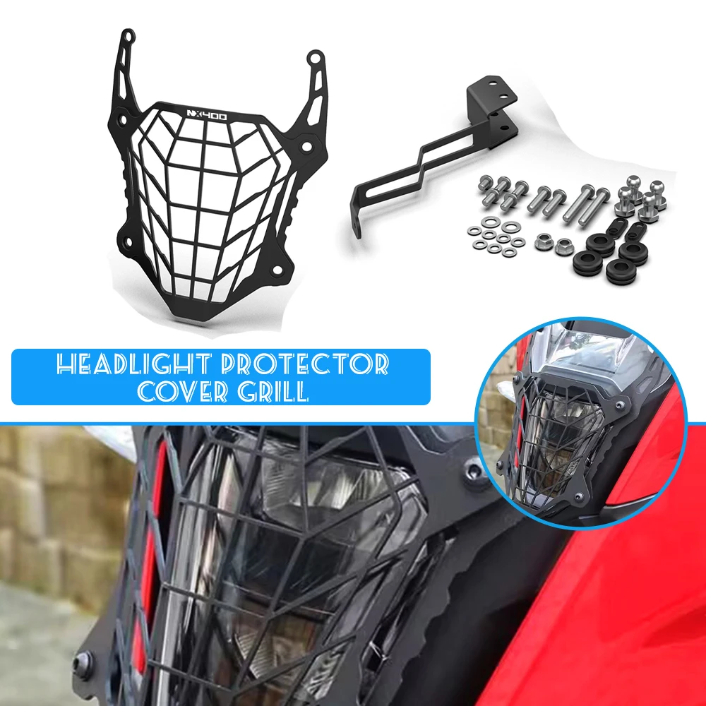 For HONDA NX400 NX500 NX 400 NX 500 2024 New Motorcycle Accessories Headlight Grille Protector Light Cover Protective Guard