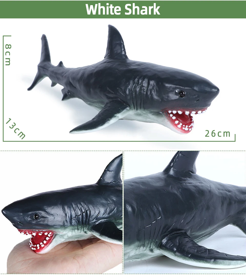 Big Size Soft Rubber Sea Life Simulation Action Figure Animal Model Toys for Children Kids Whale Figures Collection Educational